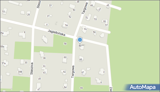 Wyszków, Targowa, 63, mapa Wyszków