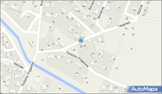 Zabierzów, Targowa, 20, mapa Zabierzów