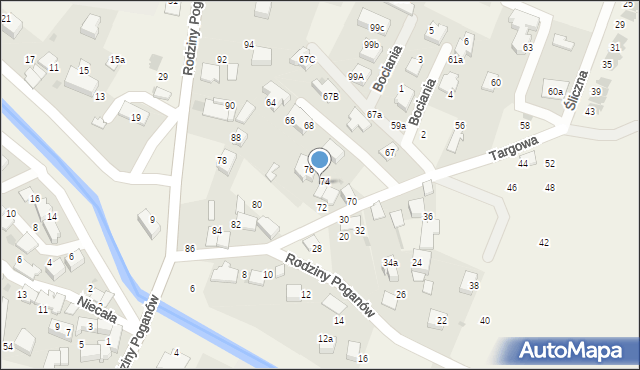 Zabierzów, Targowa, 26, mapa Zabierzów