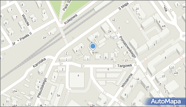 Ząbki, Targowa, 5, mapa Ząbki