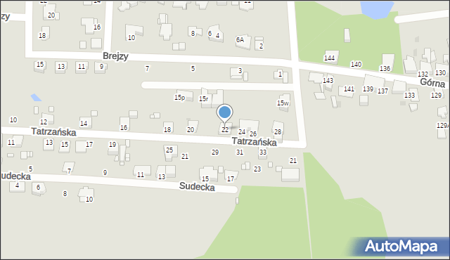 Zabrze, Tatrzańska, 22, mapa Zabrza