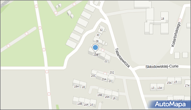 Zabrze, Tatarkiewicza Władysława, prof., 22B, mapa Zabrza