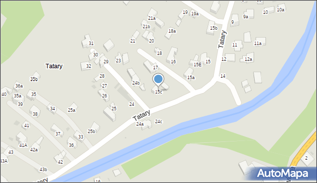 Zakopane, Tatary, 15c, mapa Zakopanego