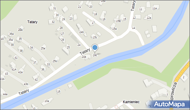 Zakopane, Tatary, 24c, mapa Zakopanego