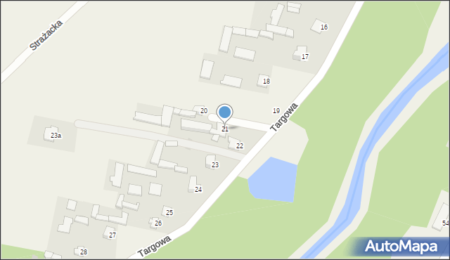 Zakrzówek, Targowa, 21, mapa Zakrzówek