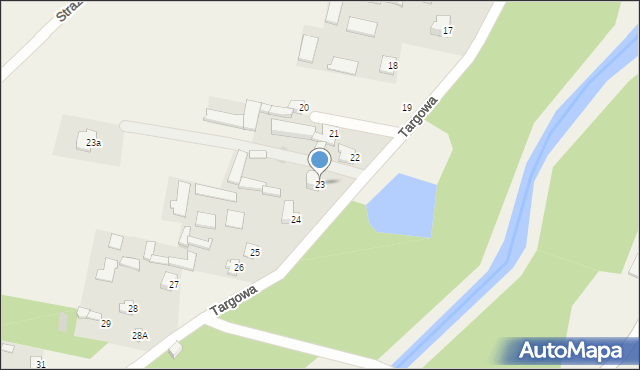 Zakrzówek, Targowa, 23, mapa Zakrzówek