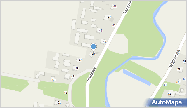 Zakrzówek, Targowa, 46, mapa Zakrzówek