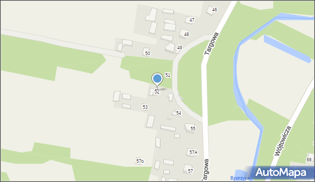Zakrzówek, Targowa, 52, mapa Zakrzówek