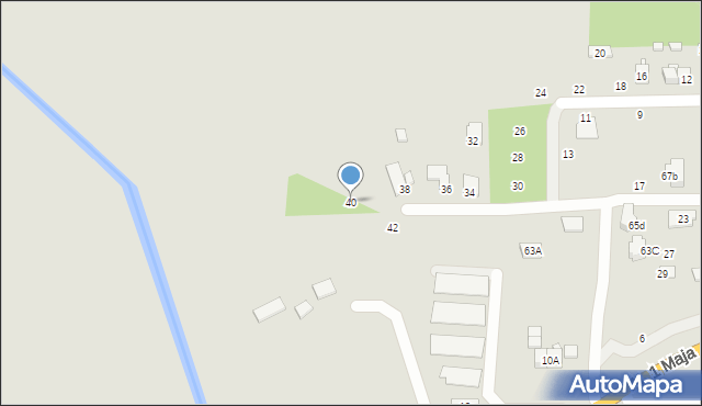 Zamość, Tartaczna, 40, mapa Zamościa