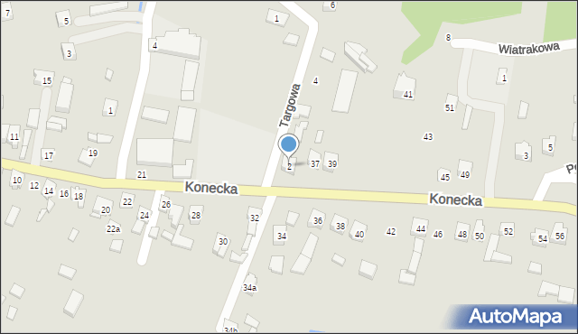 Żarnów, Targowa, 2, mapa Żarnów