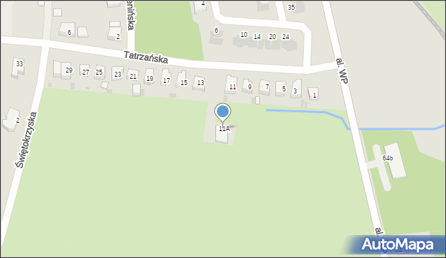 Żary, Tatrzańska, 11A, mapa Żary