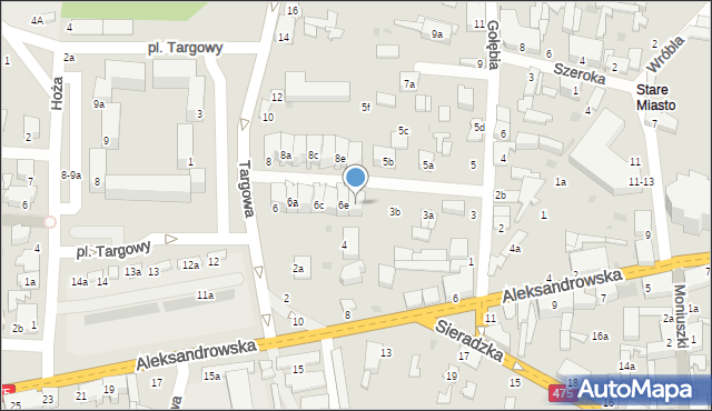 Zgierz, Targowa, 6f, mapa Zgierz