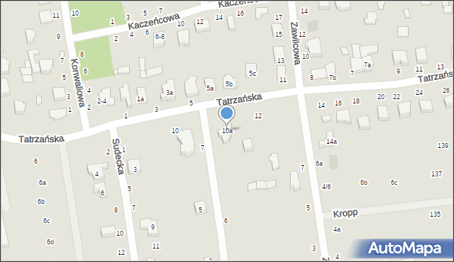 Zgierz, Tatrzańska, 10a, mapa Zgierz
