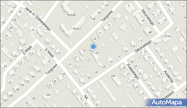 Żuromin, Targowa, 21A, mapa Żuromin