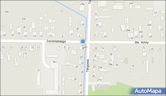 Zwoleń, Targowa, 18, mapa Zwoleń