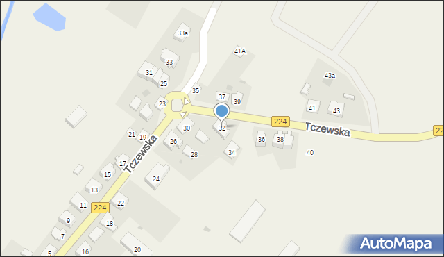 Godziszewo, Tczewska, 32, mapa Godziszewo