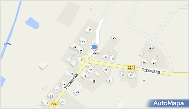 Godziszewo, Tczewska, 35, mapa Godziszewo