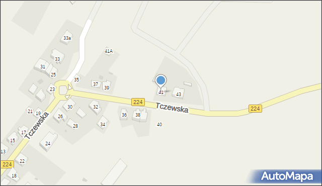 Godziszewo, Tczewska, 41, mapa Godziszewo