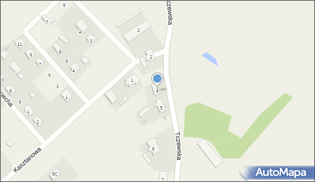 Gorzędziej, Tczewska, 4, mapa Gorzędziej