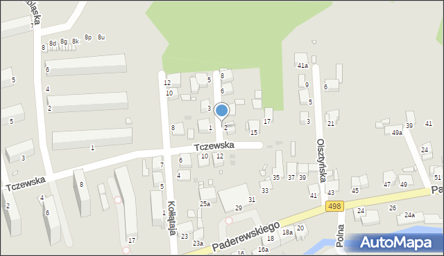 Grudziądz, Tczewska, 11, mapa Grudziądza