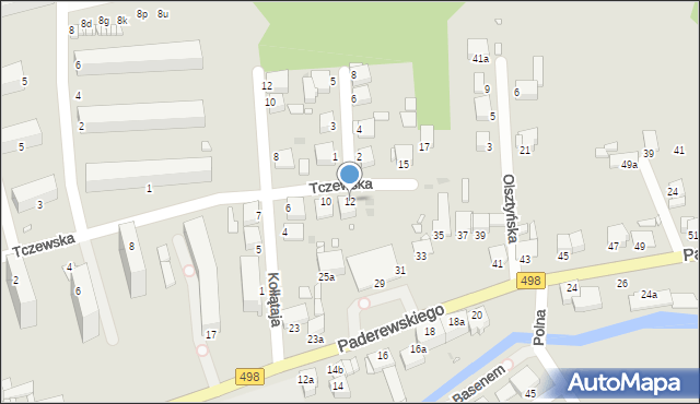 Grudziądz, Tczewska, 12, mapa Grudziądza