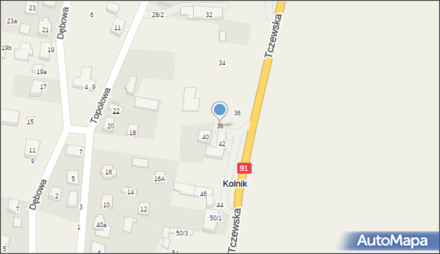 Kolnik, Tczewska, 38, mapa Kolnik