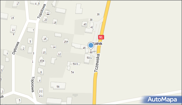 Kolnik, Tczewska, 44, mapa Kolnik