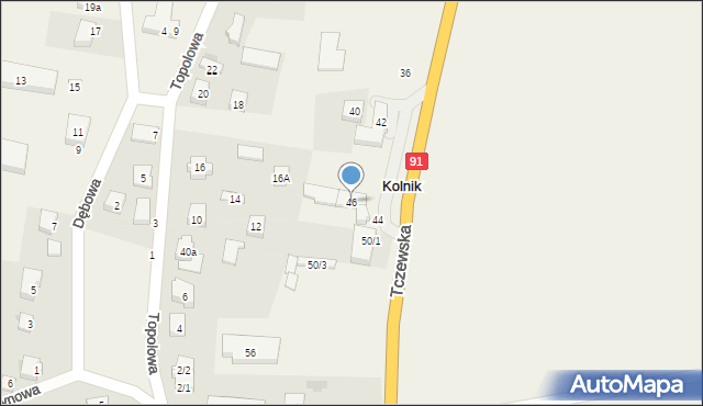 Kolnik, Tczewska, 46, mapa Kolnik