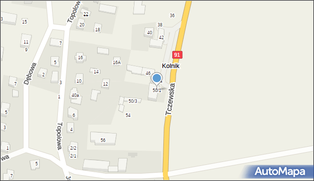 Kolnik, Tczewska, 50/1, mapa Kolnik