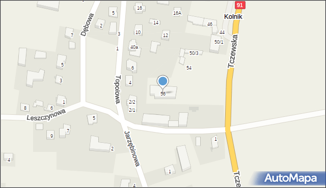 Kolnik, Tczewska, 56, mapa Kolnik