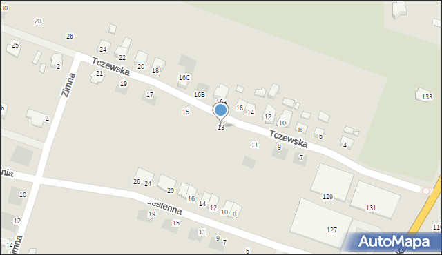 Kwidzyn, Tczewska, 13, mapa Kwidzyn