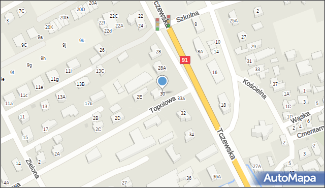 Łęgowo, Tczewska, 30, mapa Łęgowo