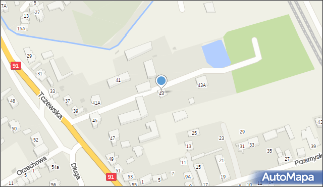 Łęgowo, Tczewska, 43, mapa Łęgowo