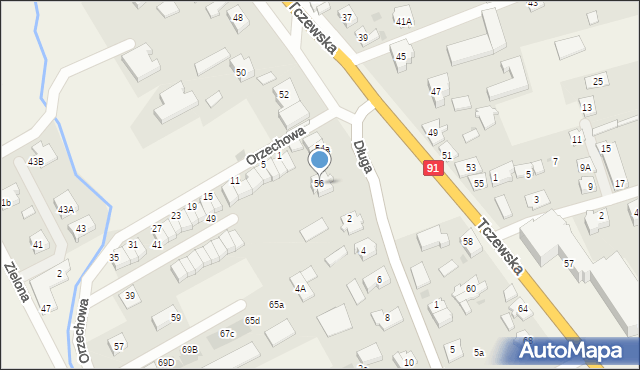 Łęgowo, Tczewska, 56, mapa Łęgowo