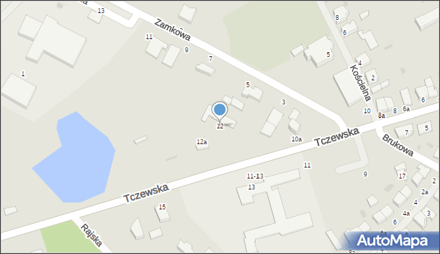 Malbork, Tczewska, 12, mapa Malborka