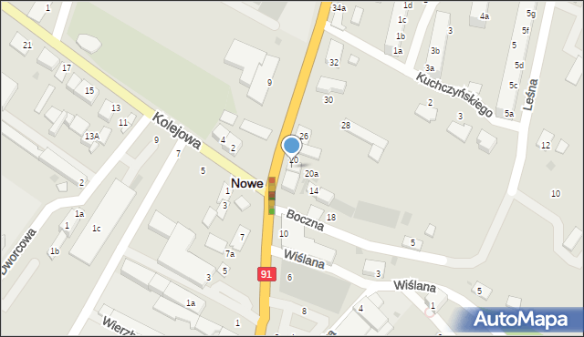 Nowe, Tczewska, 22, mapa Nowe