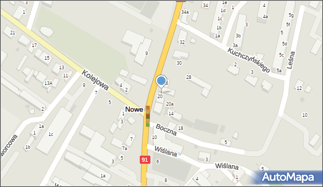 Nowe, Tczewska, 24, mapa Nowe