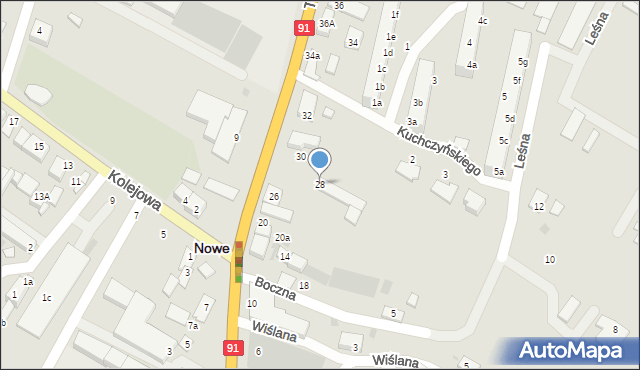 Nowe, Tczewska, 28, mapa Nowe