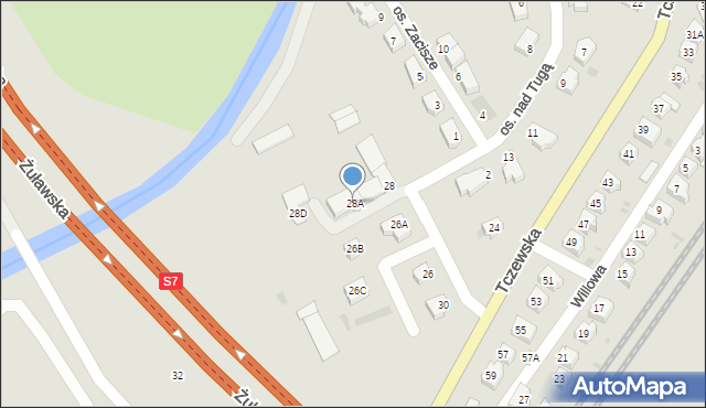 Nowy Dwór Gdański, Tczewska, 28A, mapa Nowy Dwór Gdański