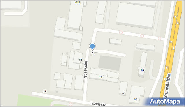 Pruszcz Gdański, Tczewska, 8, mapa Pruszcz Gdański