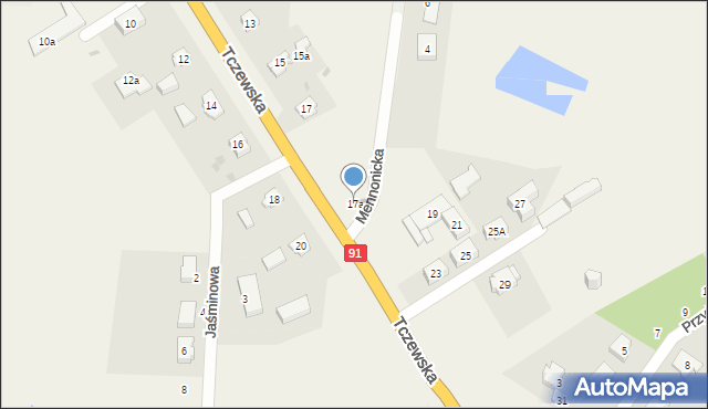 Pszczółki, Tczewska, 17a, mapa Pszczółki