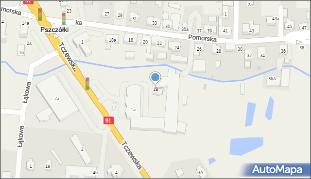 Pszczółki, Tczewska, 1B, mapa Pszczółki