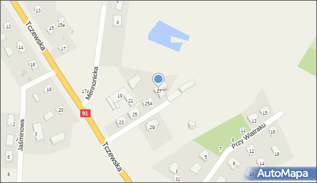 Pszczółki, Tczewska, 27, mapa Pszczółki