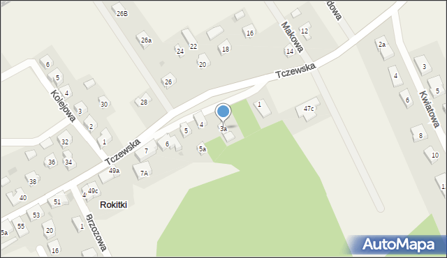 Rokitki, Tczewska, 3a, mapa Rokitki