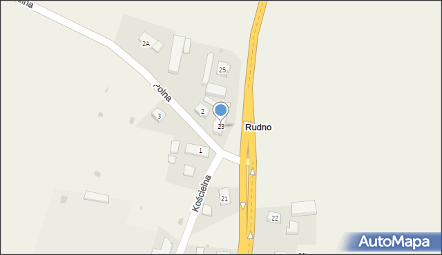 Rudno, Tczewska, 23, mapa Rudno