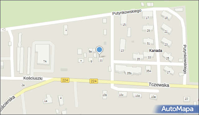 Skarszewy, Tczewska, 11d, mapa Skarszewy