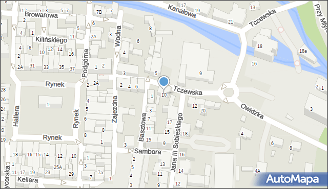 Starogard Gdański, Tczewska, 10, mapa Starogard Gdański