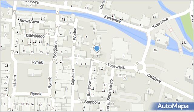 Starogard Gdański, Tczewska, 5, mapa Starogard Gdański