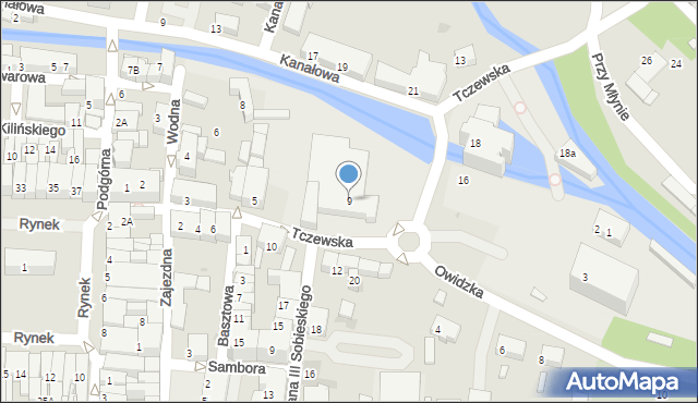 Starogard Gdański, Tczewska, 9, mapa Starogard Gdański