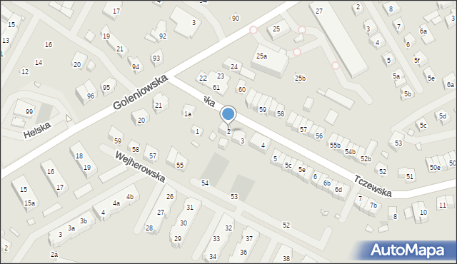 Szczecin, Tczewska, 2, mapa Szczecina